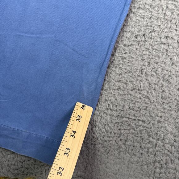 Vintage Polo Ralph Lauren Pants Mens 34x32 Blue Chino Flat Front Preppy Y2K - Picture 6 of 12